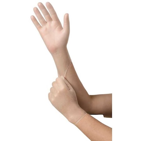 Tradex Ambitex, Disposable Gloves, 2.7 mil Palm, Vinyl, Powder-Free, M, 100 PK, Clear VMD5201